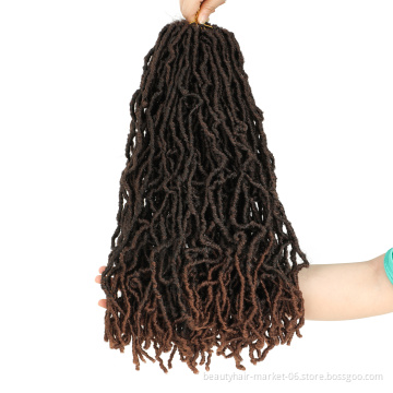Cheap Factory Price Goddess Faux locs 14 18 24 36 inch Synthetic Hair Crochet Braids African Roots Braid Long Faux Locs